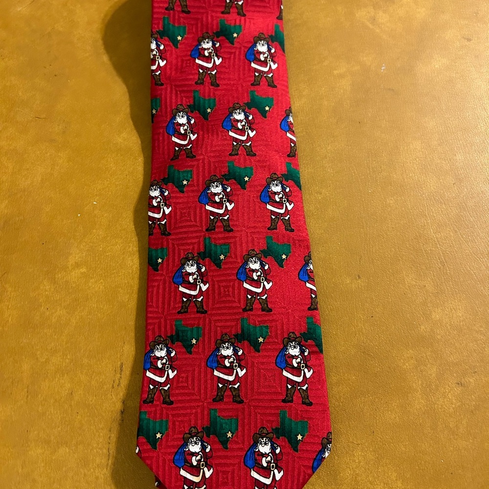 Men's Tie Santa Texas Design